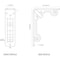 Ekena Millwork Fleur De Lis Wrought Iron Bracket, (Triple center brace), Antiqued Silver 2"W x 5 1/2"D x 8"H BKTM02X05X08TFLASV - alternate 6